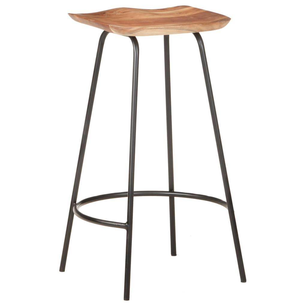 Taburete De Bar, 4 Buc., Lemn Masiv De Acacia