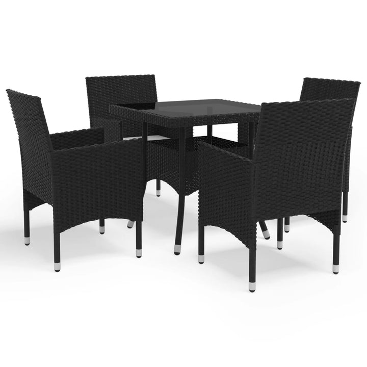 Set Mobilier De Grădină, 5 Piese, , Poliratan