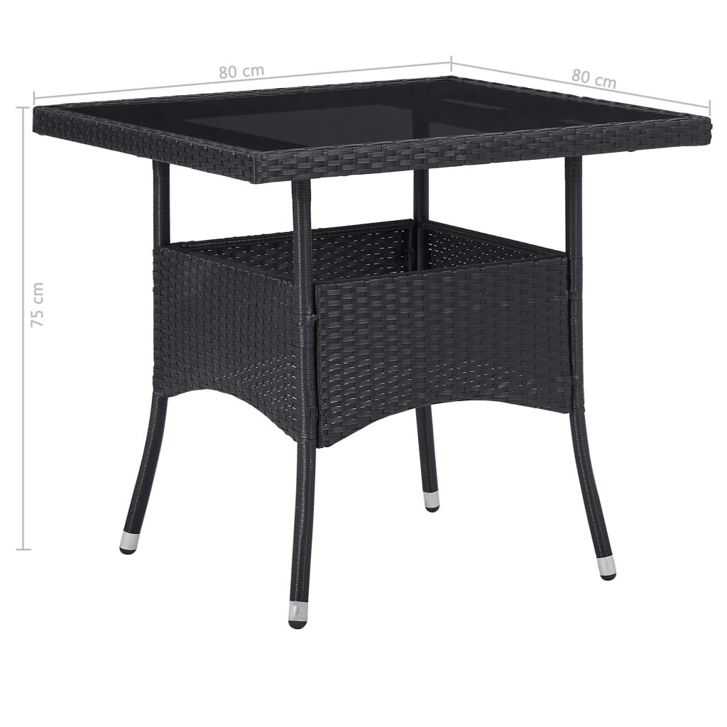 Set Mobilier De Grădină, 5 Piese, , Poliratan