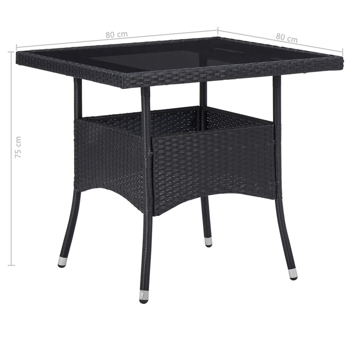Set Mobilier De Grădină, 5 Piese, , Poliratan