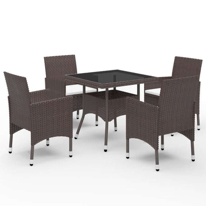 Set Mobilier De Grădină, 5 Piese, , Poliratan