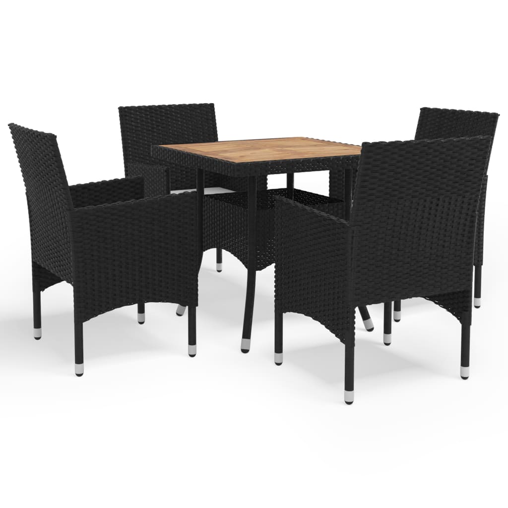 Set Mobilier De Grădină, 5 Piese, , Poliratan