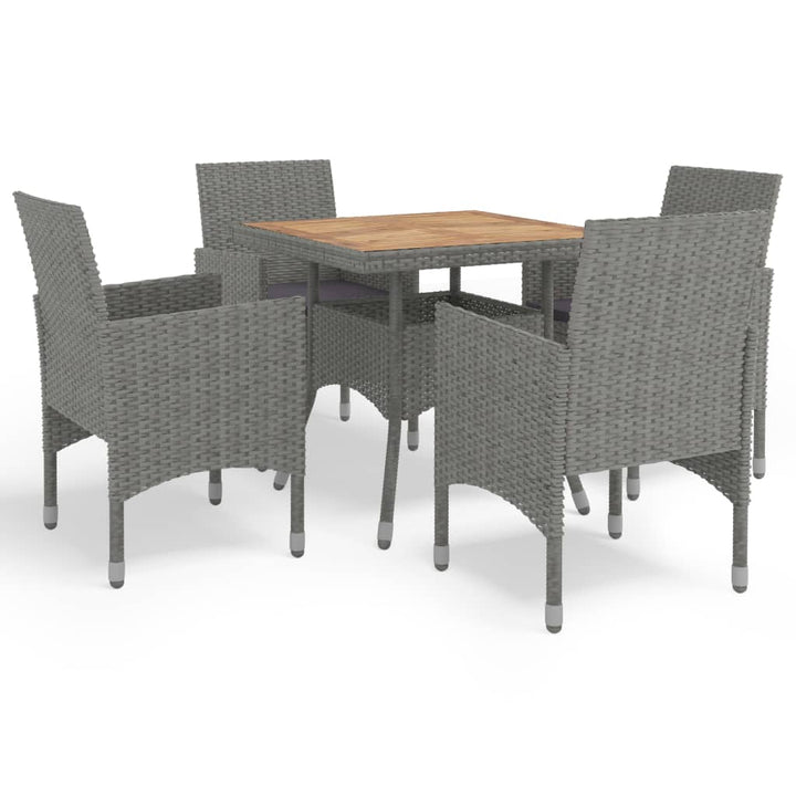 Set Mobilier De Grădină, 5 Piese, , Poliratan