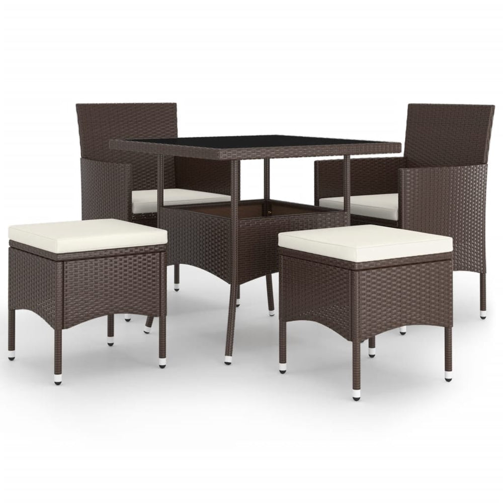 Set Mobilier De Grădină, 5 Piese, Poliratan