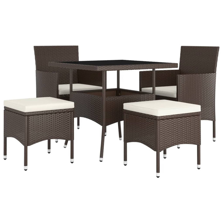 Set Mobilier De Grădină, 5 Piese, Poliratan