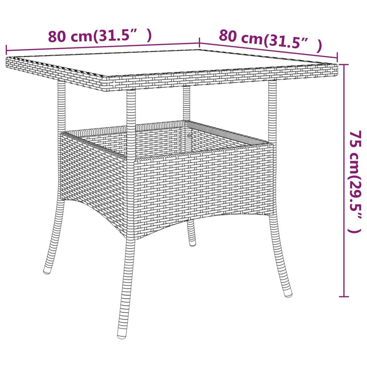 Set Mobilier De Grădină, 5 Piese, Poliratan