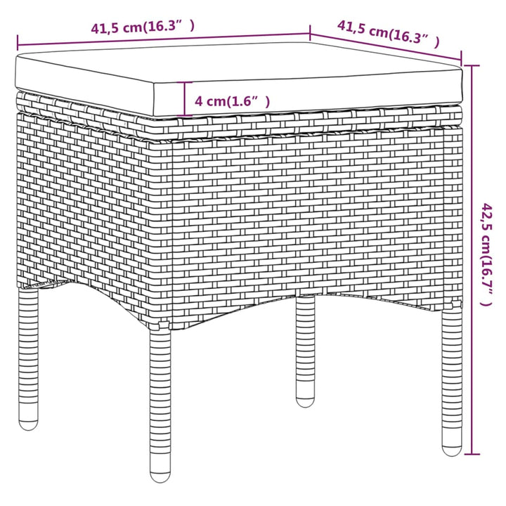 Set Mobilier Grădină, 5 Piese, Gri, Poliratan Și Lemn Acacia