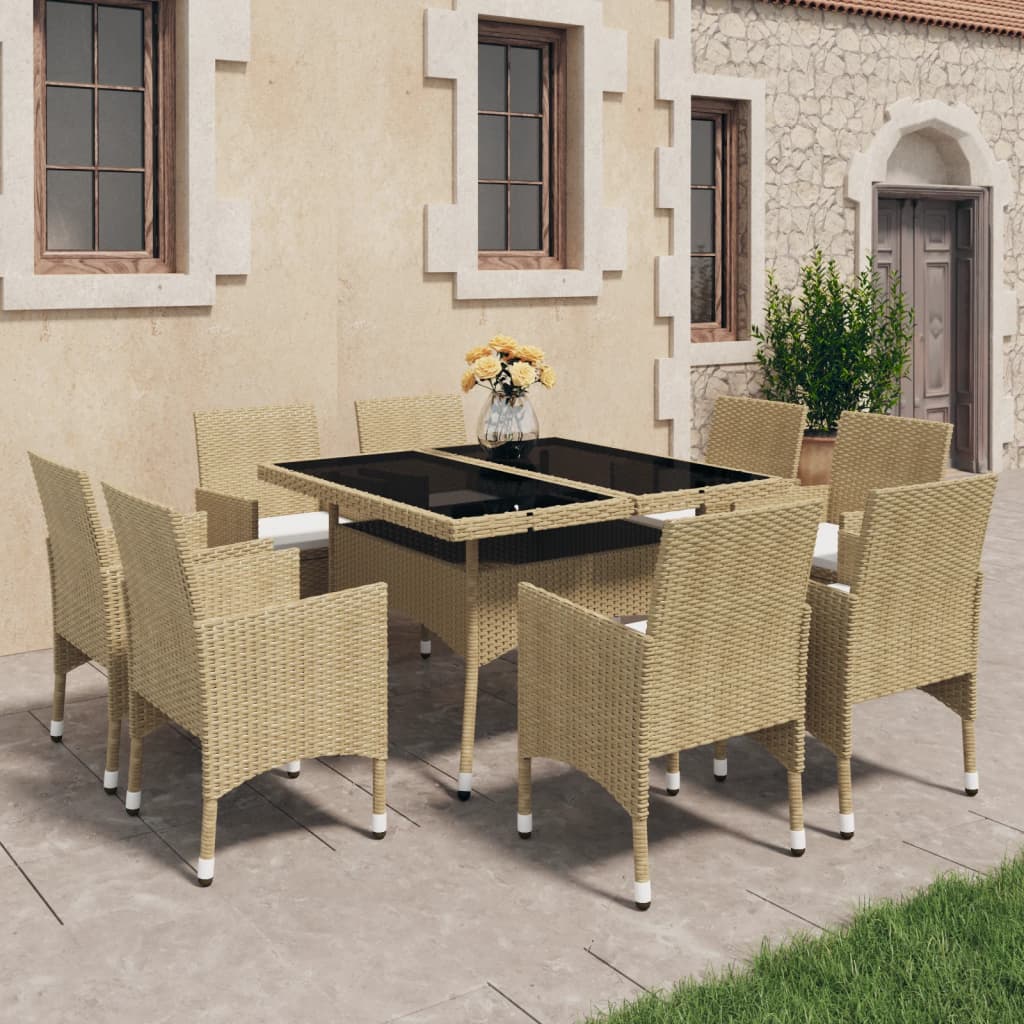 Set Mobilier De Grădină, 5 Piese, , Poliratan