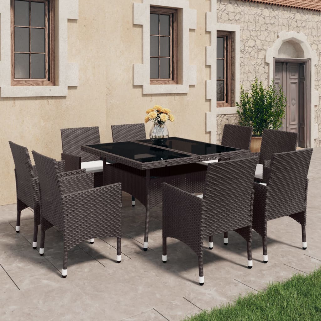Set Mobilier De Grădină, 5 Piese, , Poliratan
