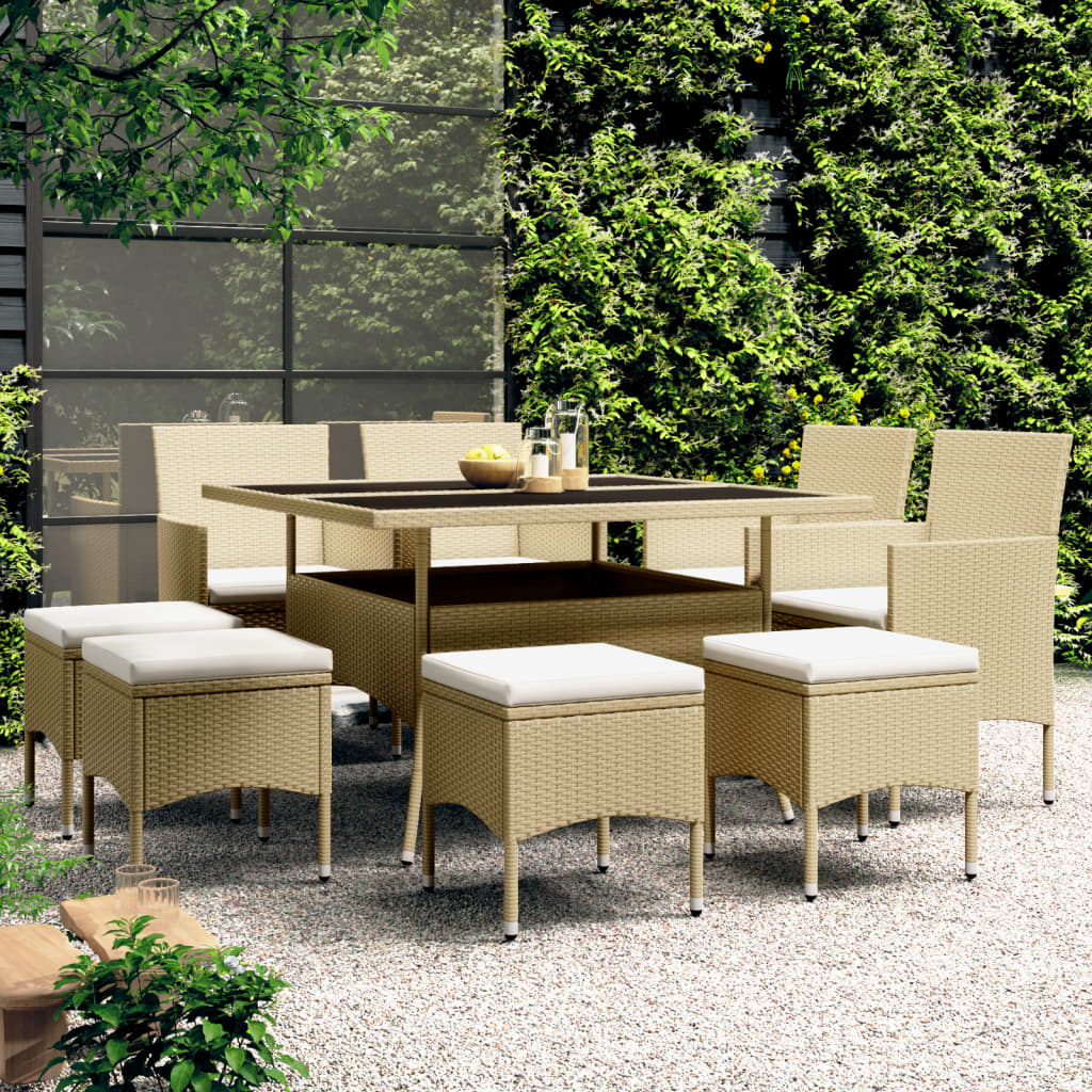 Set Mobilier De Grădină, 5 Piese, Poliratan