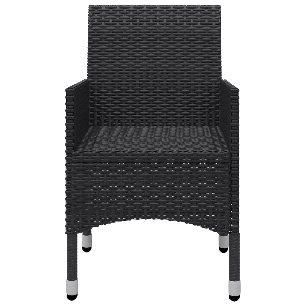 Set Mobilier Bistro, 3 Piese, Poliratan/Sticlă Securizată