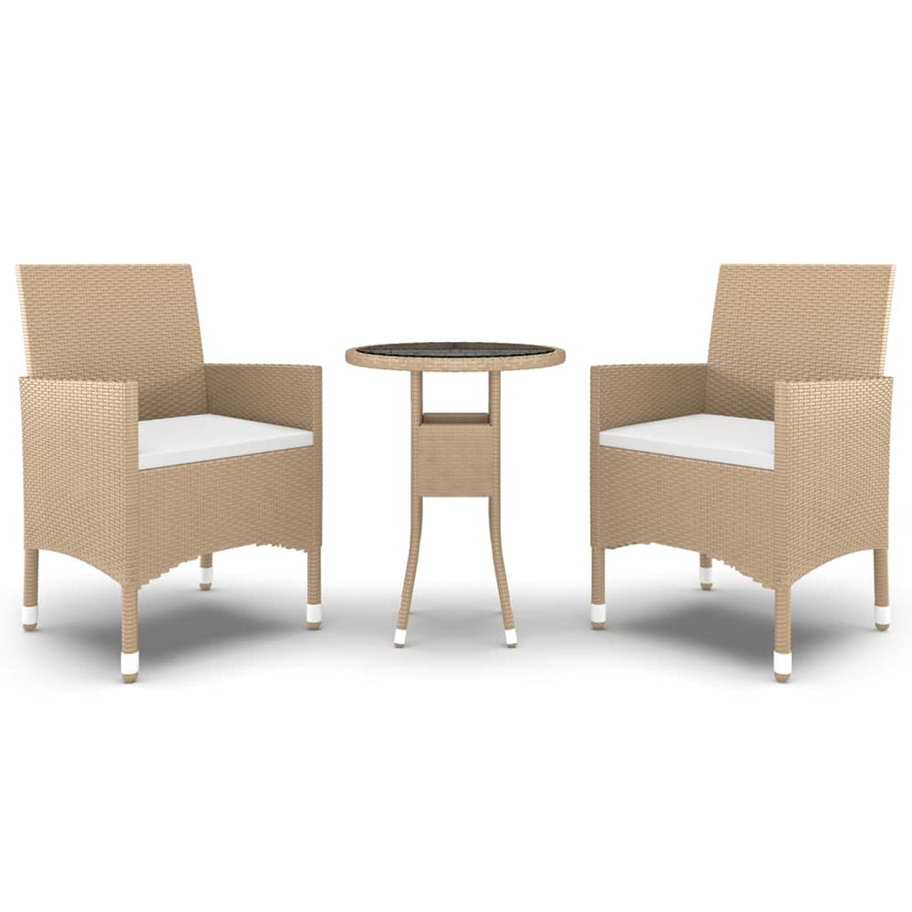 Set Mobilier De Grădină, 3 Piese, , Poliratan