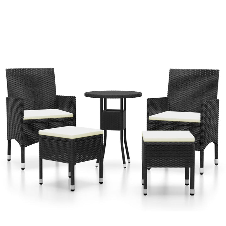 Set Mobilier De Grădină, 5 Piese, , Poliratan