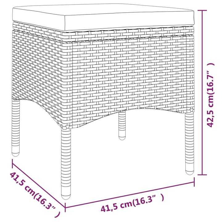 Set Mobilier De Grădină, 5 Piese, , Poliratan