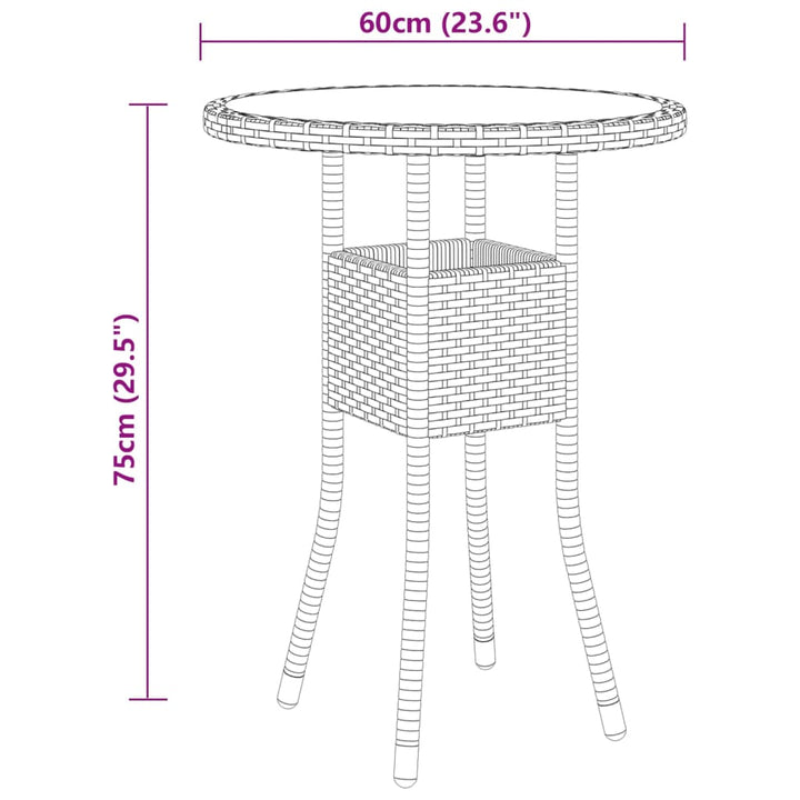 Set Mobilier De Grădină, 5 Piese, , Poliratan