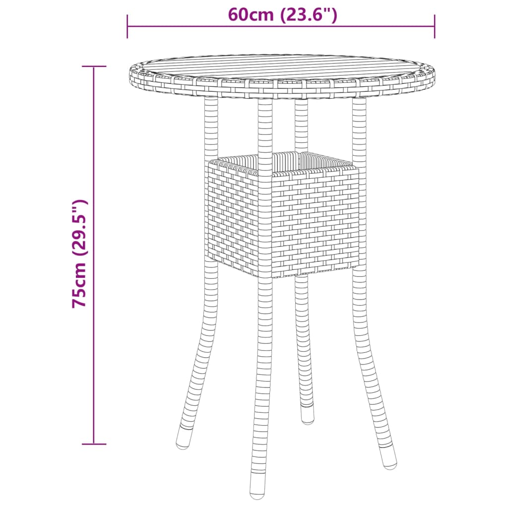 Set Mobilier De Grădină, 5 Piese, , Poliratan