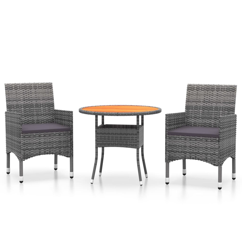 Set Mobilier De Grădină, 3 Piese, , Poliratan