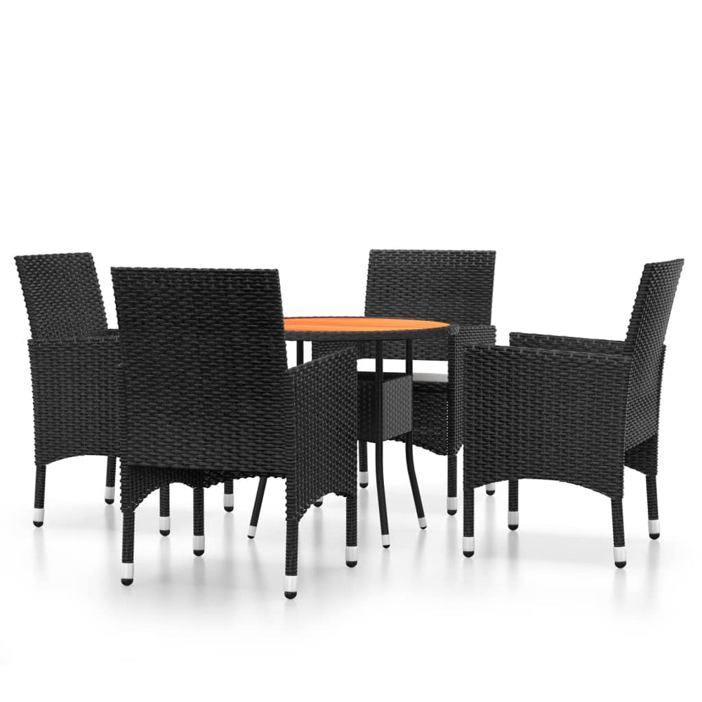 Set Mobilier De Grădină, 5 Piese, , Poliratan