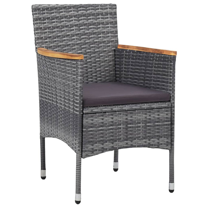 Set Mobilier Grădină, 5 Piese, , Poliratan Și Sticlă