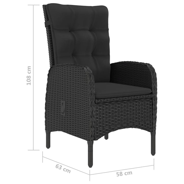 Set Mobilier Grădină, 3 Piese, , Poliratan Și Sticlă