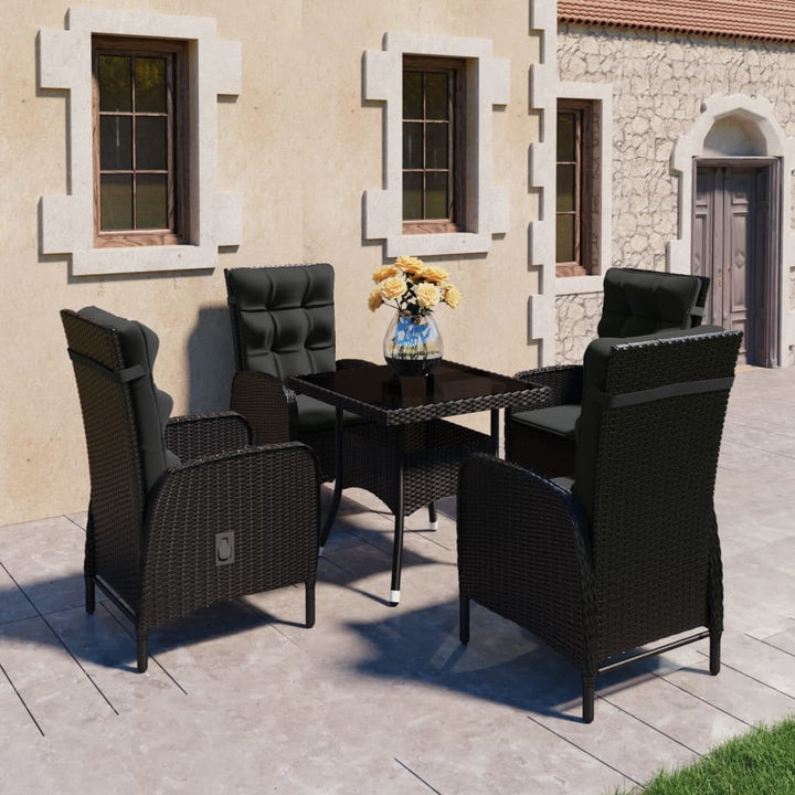 Set Mobilier Grădină, 3 Piese, , Poliratan Și Sticlă