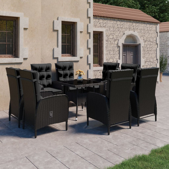 Set Mobilier Grădină, 3 Piese, , Poliratan Și Sticlă