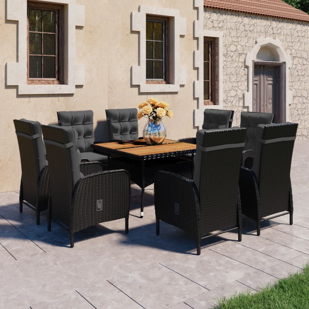 Set Mobilier Grădină, 3 Piese, , Poliratan Și Sticlă