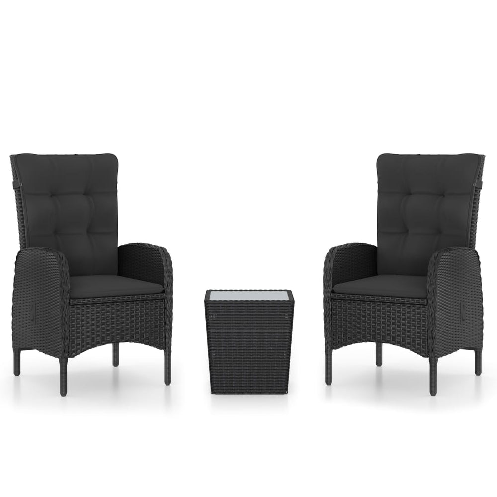Set Mobilier Grădină, 3 Piese, , Poliratan Și Sticlă