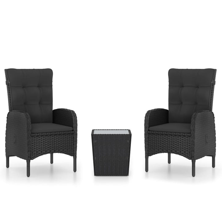 Set Mobilier Grădină, 3 Piese, , Poliratan Și Sticlă