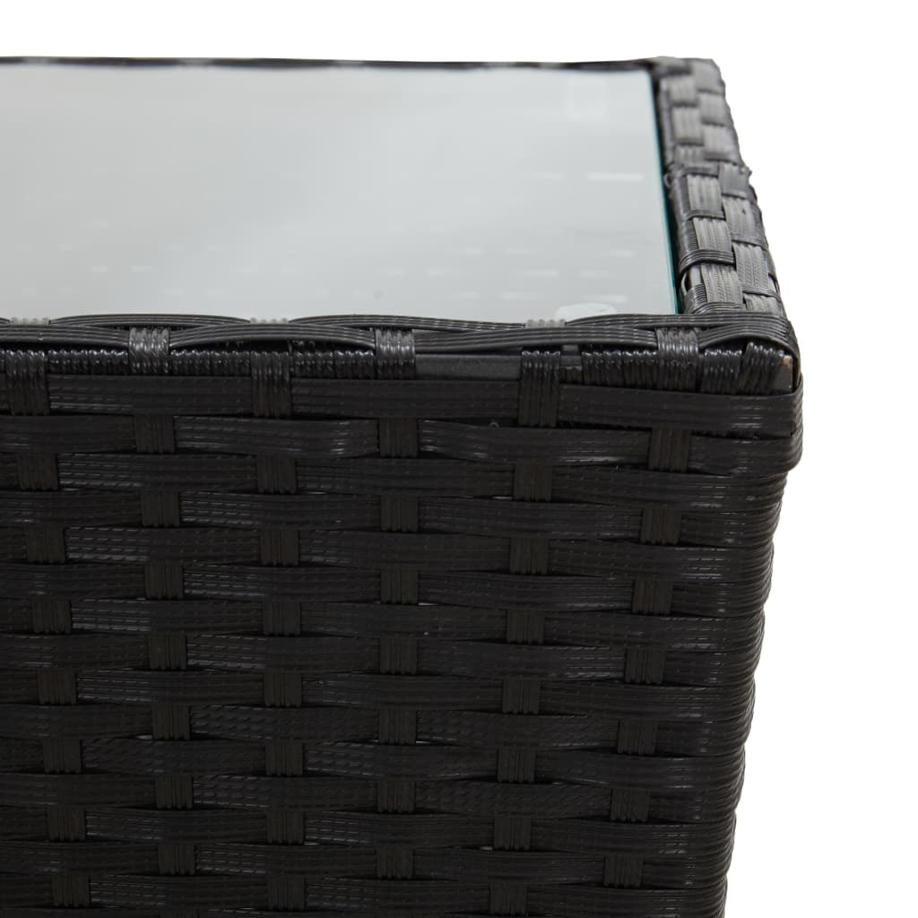Set Mobilier Grădină, 3 Piese, , Poliratan Și Sticlă
