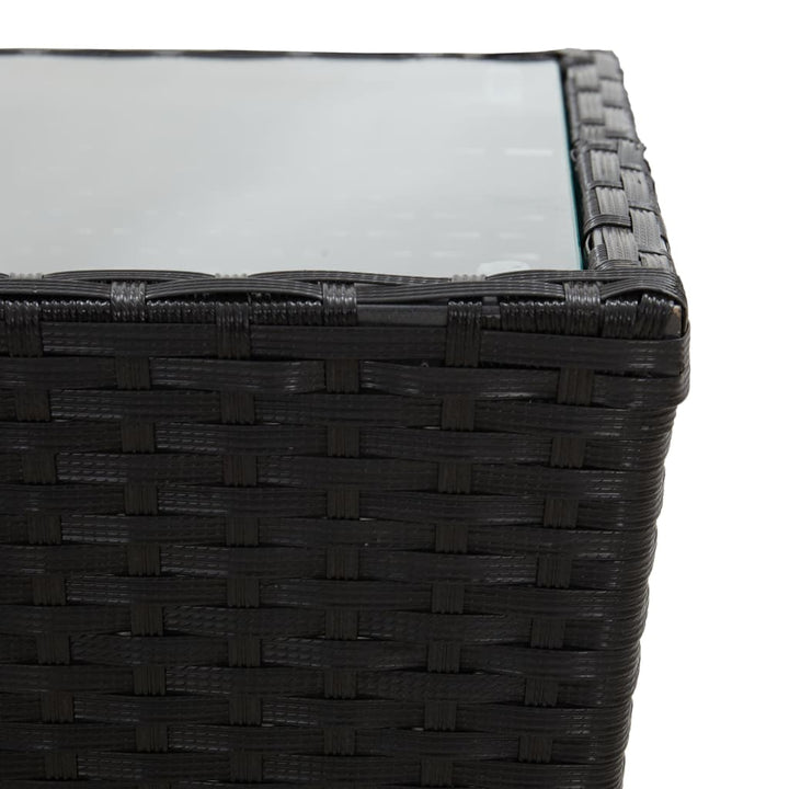 Set Mobilier Grădină, 3 Piese, , Poliratan Și Sticlă