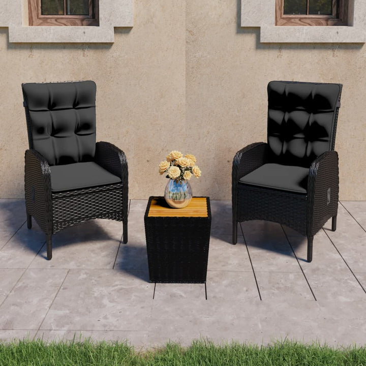 Set Mobilier Grădină, 3 Piese, , Poliratan Și Sticlă