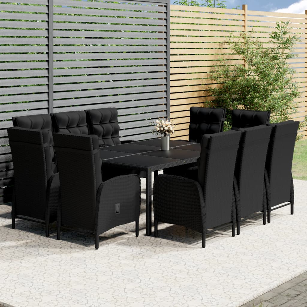 Set Mobilier De Grădină, 11 Piese, , Poliratan