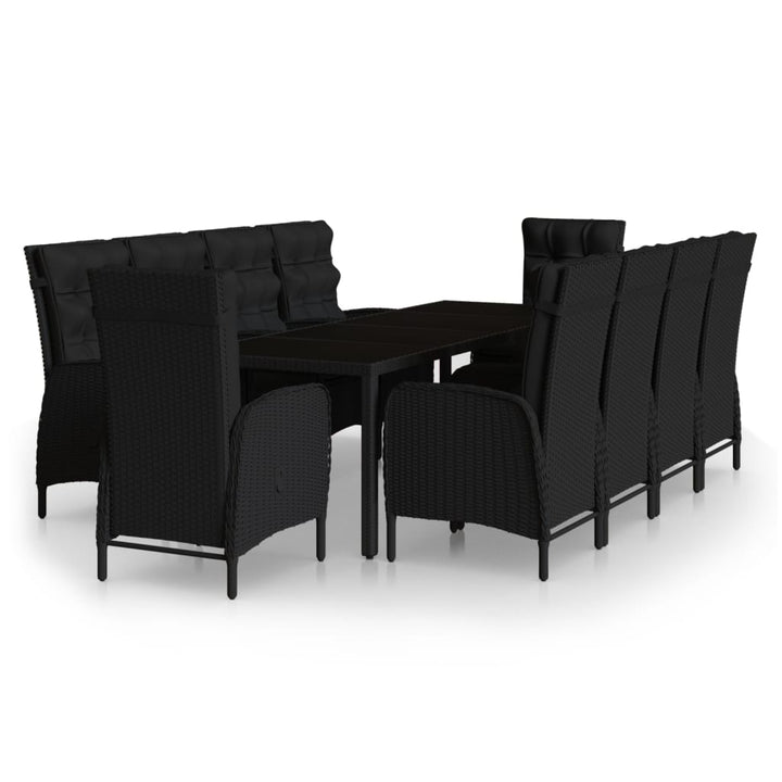 Set Mobilier De Grădină, 11 Piese, , Poliratan