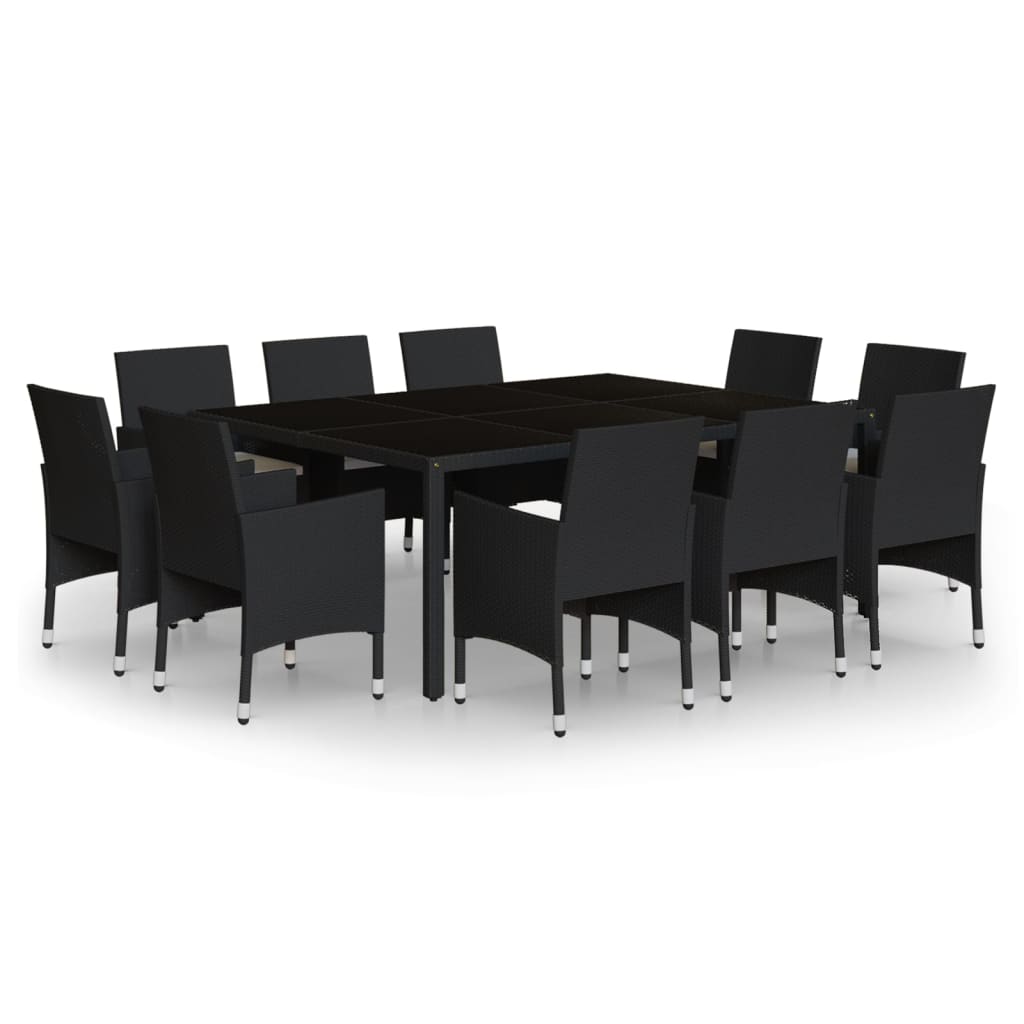 Set Mobilier De Grădină, 11 Piese, , Poliratan
