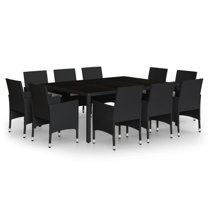 Set Mobilier De Grădină, 11 Piese, , Poliratan