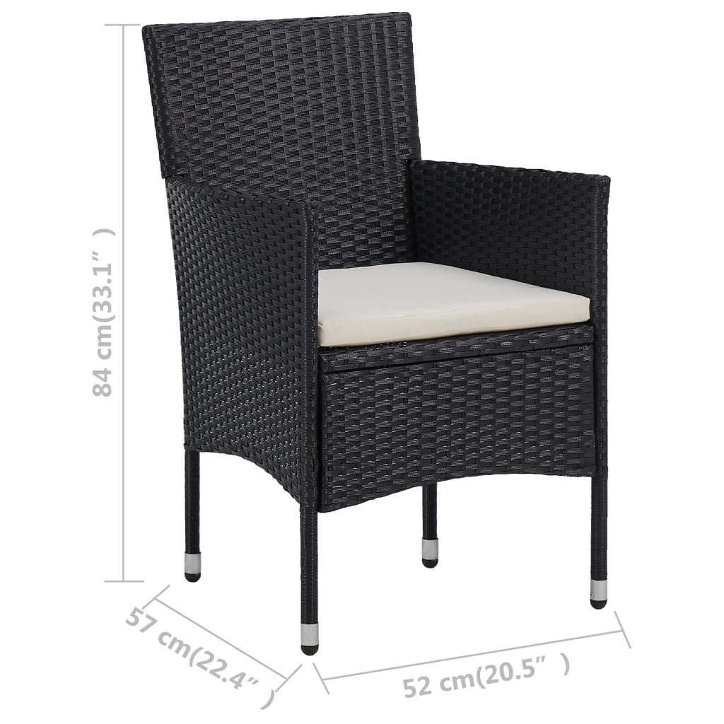 Set Mobilier De Grădină, 11 Piese, , Poliratan