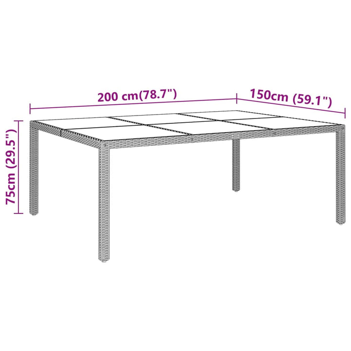 Set Mobilier De Grădină, 11 Piese, , Poliratan