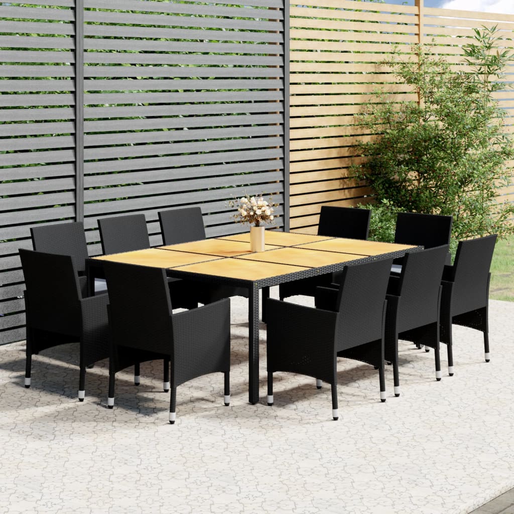 Set Mobilier De Grădină, 11 Piese, , Poliratan