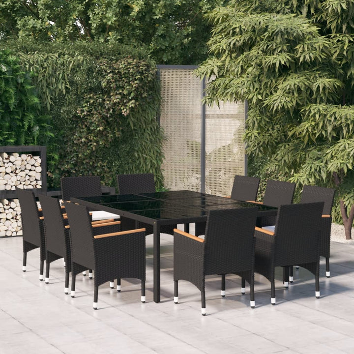 Set Mobilier De Grădină, 11 Piese, , Poliratan