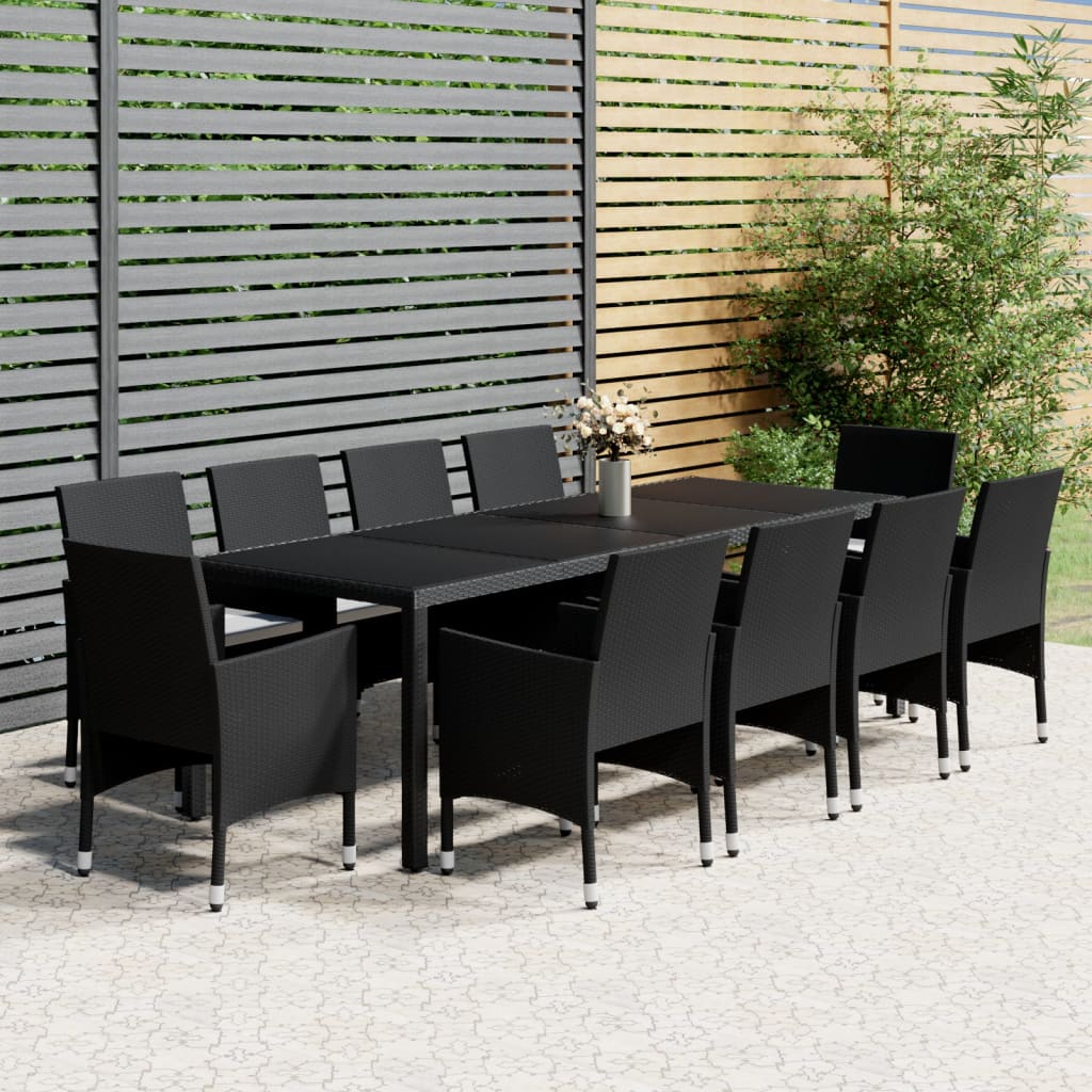 Set Mobilier De Grădină, 11 Piese, , Poliratan