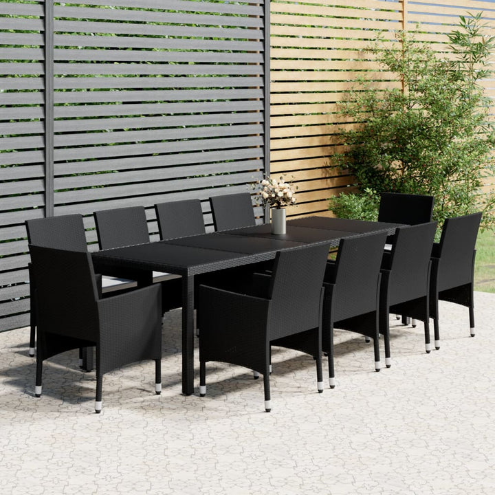Set Mobilier De Grădină, 11 Piese, , Poliratan
