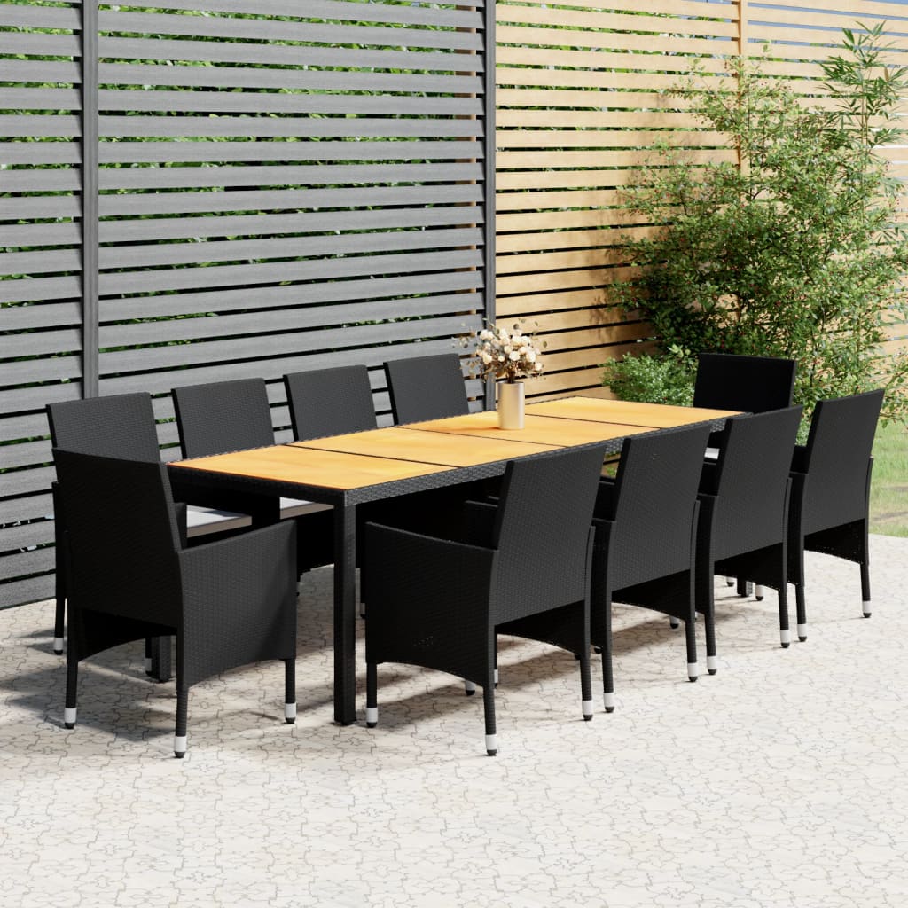 Set Mobilier De Grădină, 11 Piese, , Poliratan