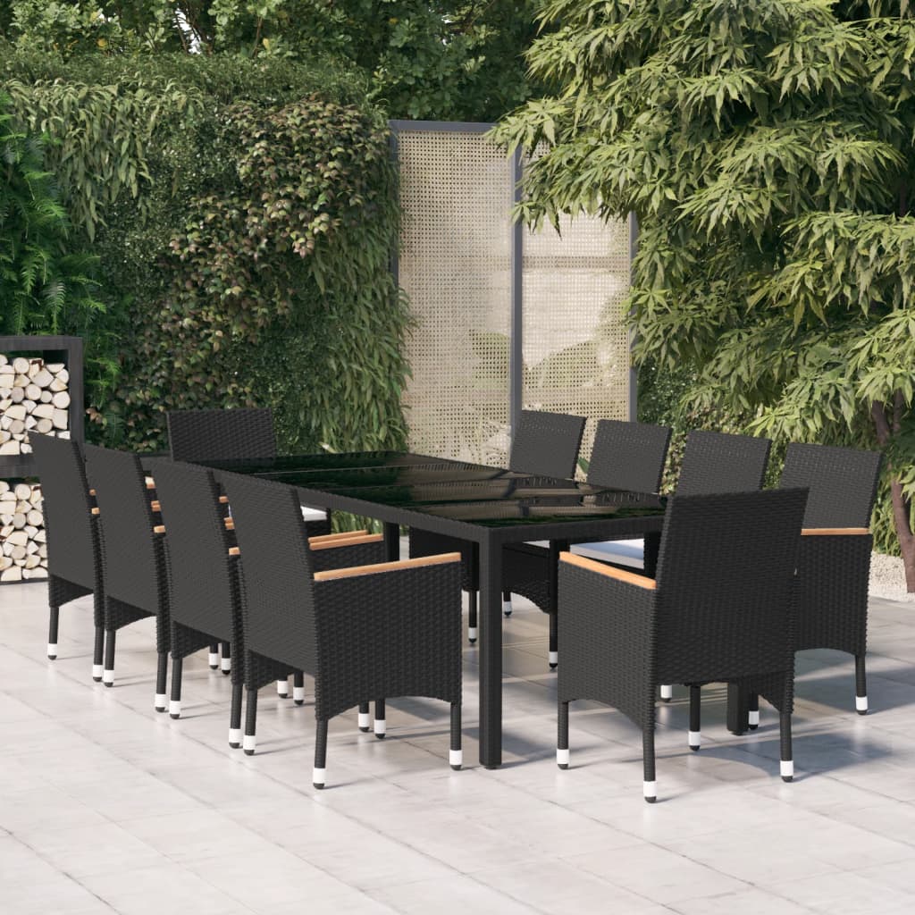 Set Mobilier De Grădină, 11 Piese, , Poliratan