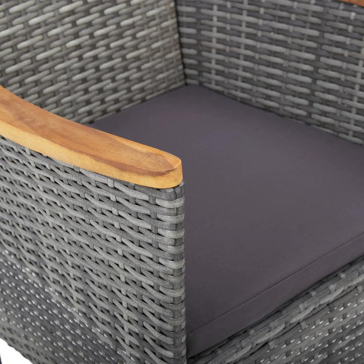 Set Mobilier De Grădină, 11 Piese, , Poliratan