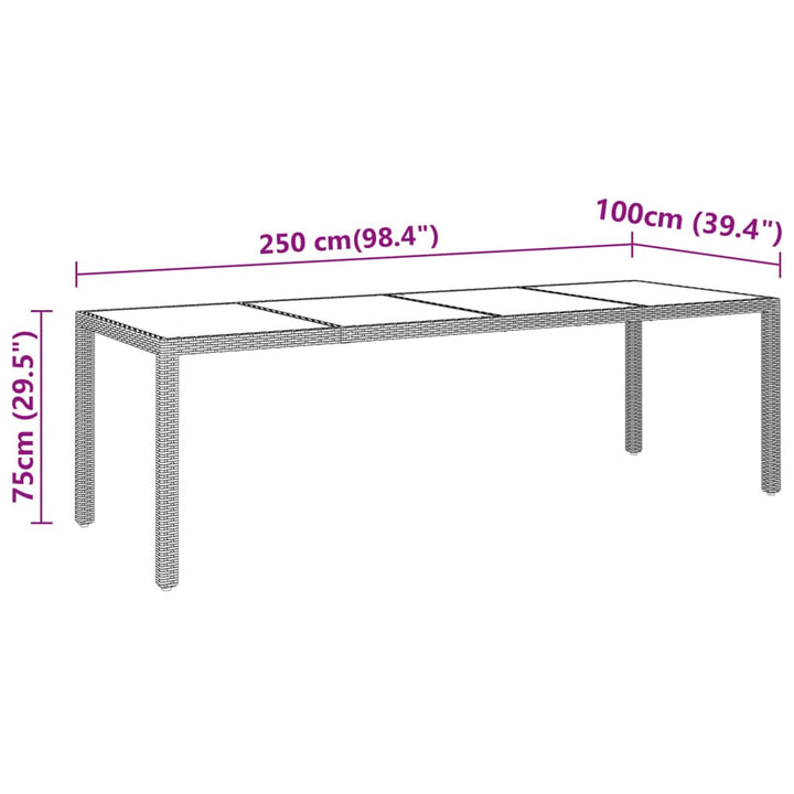 Set Mobilier De Grădină, 11 Piese, , Poliratan