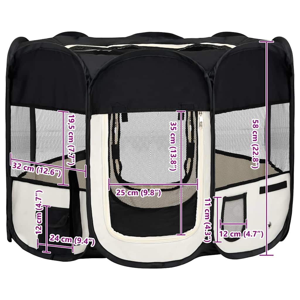 Țarc De Câini Pliabil Cu Sac De Transport, ,