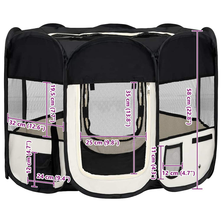 Țarc De Câini Pliabil Cu Sac De Transport, ,