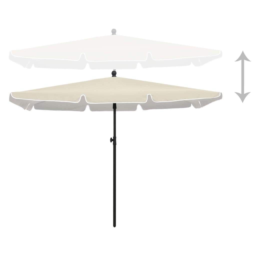 Umbrelă De Grădină Cu Stâlp, , 210X140 Cm