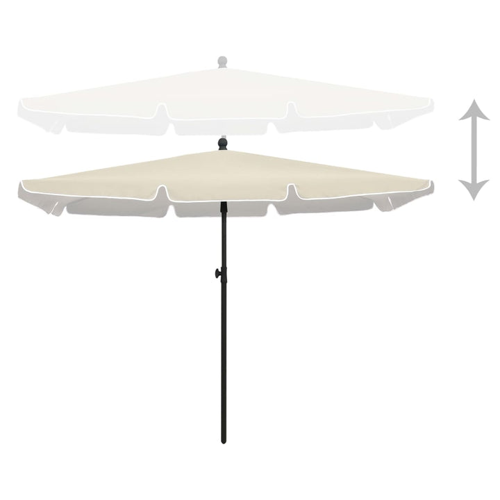 Umbrelă De Grădină Cu Stâlp, , 210X140 Cm
